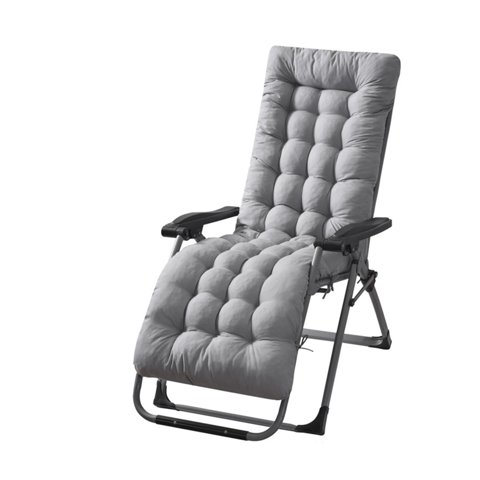 QAUUCP Bench Pad Cushion Sun Lounger Cushions Patio Chaise Lounge Pad Indoor Outdoor Chair Cushion(Grey)