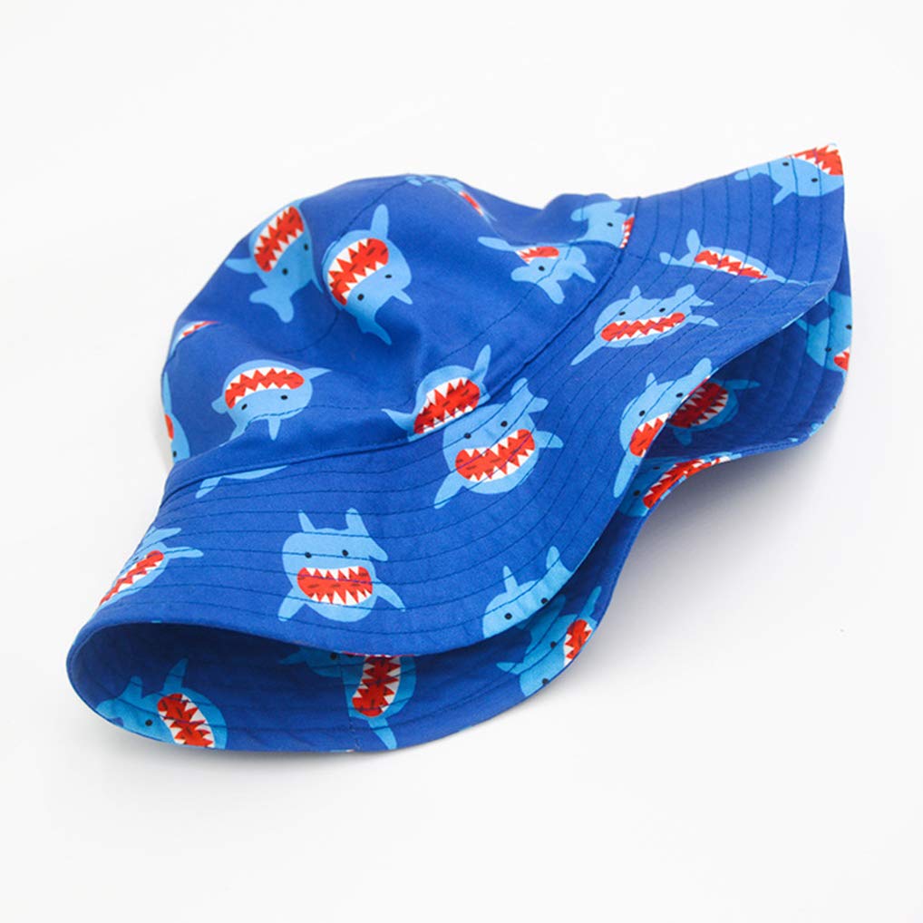Baby-Boy Sun-Hat Shark Adjustable Breathable-Bucket - Outdoor Toddler Beach Cap