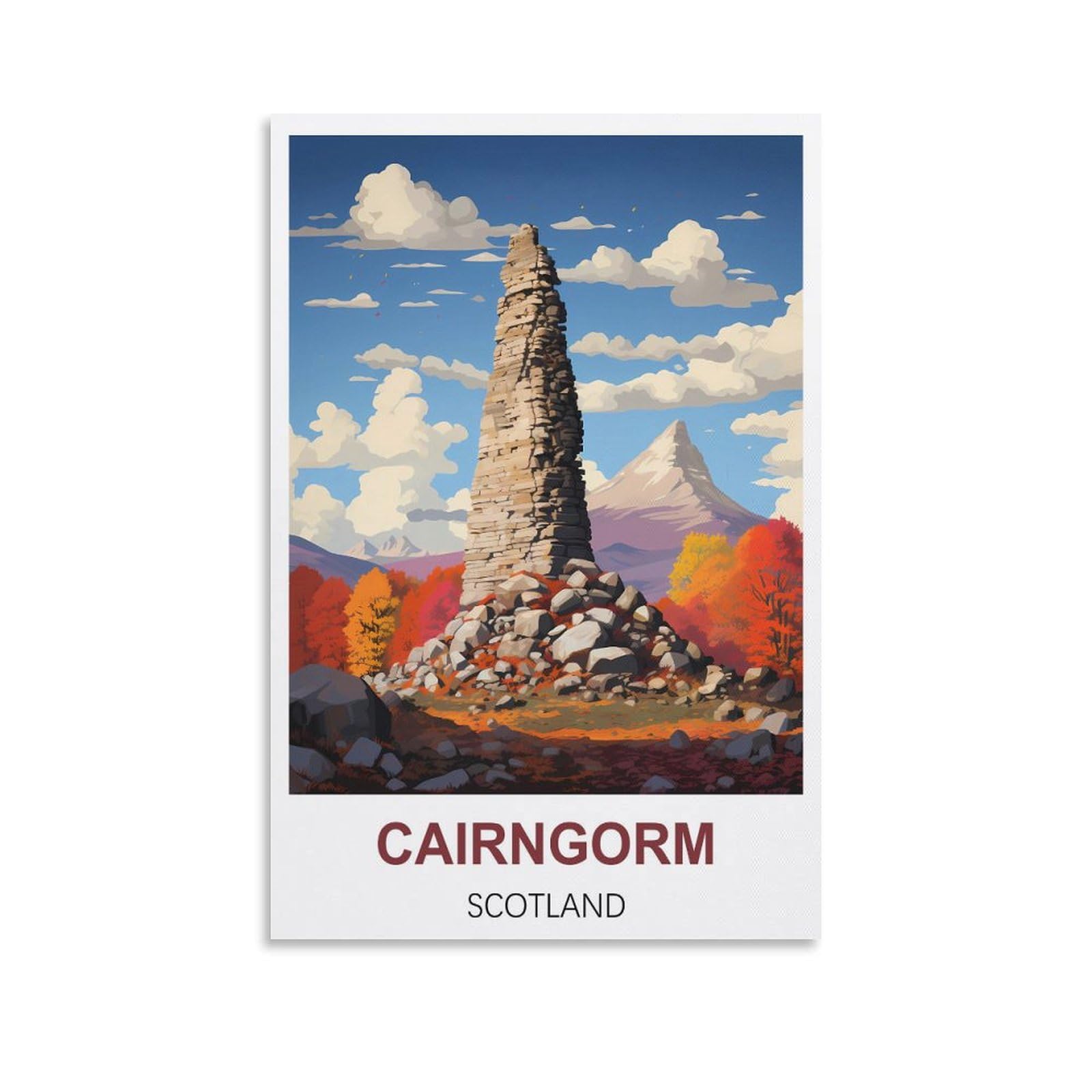 EZMLFA 5D Diamond Art Kits for Beginner,Cairngorm Scotlands,Beginners,DIY Full Round Drill Diamond Dot Gem Art Kits for Adults,Crafts for Decor 40x40cm