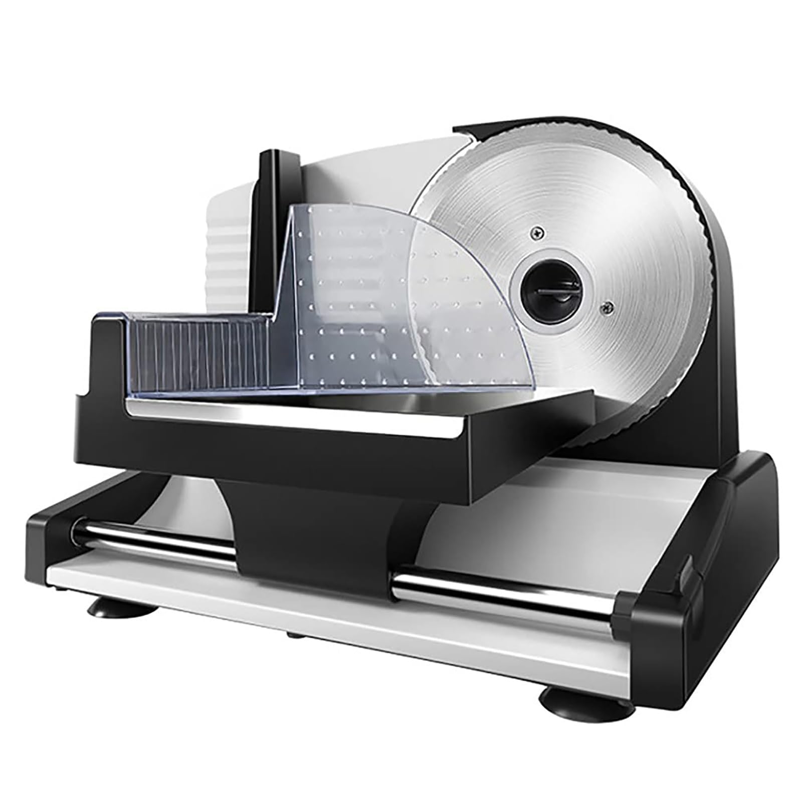 Cortadora EléCtrica SemiautomáTica DoméStica para Rollos Cordero, Cortadora Carne, MáQuina Cortadora Verduras Escritorio, Grosor Ajustable 0-15mm con Patas Antideslizantes