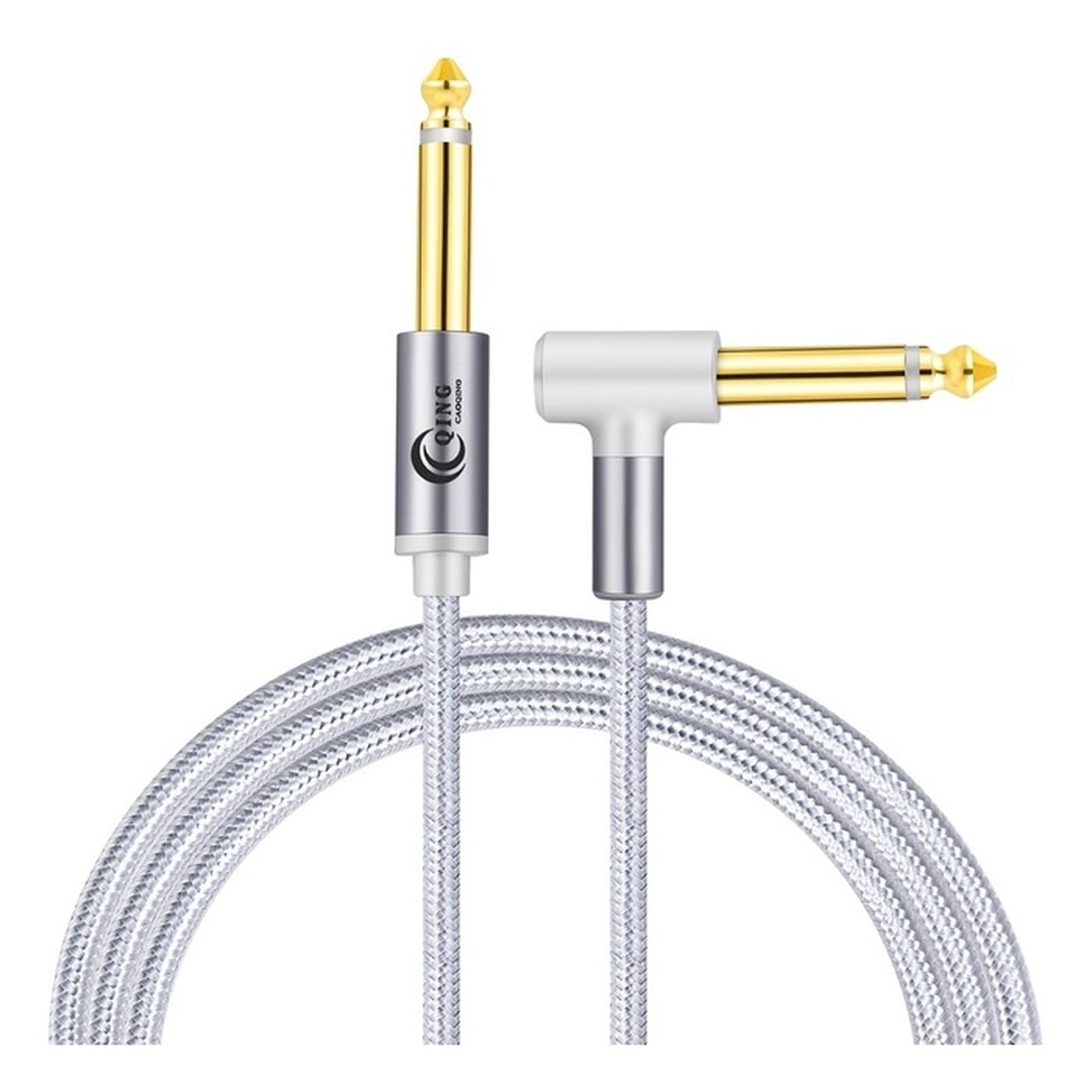 Cable de audio jack Cable de guitarra 6,5 mm Jack Cable de audio Nylon trenzado 6.35 Cable de instrumentos de guitarra for guitarra eléctrica Amplificador de mezcladores de guitarra 6.35mm Cable Cable