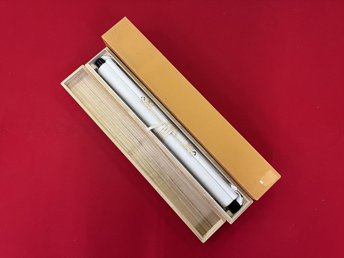 茶道具　掛軸　『寿』 竹峰/一行書/鶴寿千歳/茶道具/茶掛/禅語/掛軸☆宝船☆AA-649の