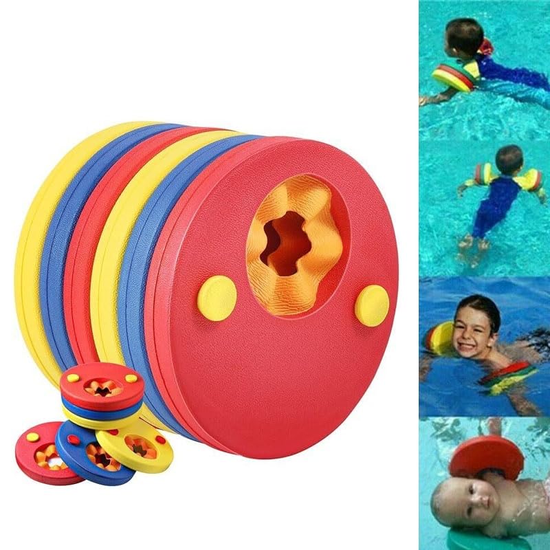 6Pcs Arm Bands Swimming Float Discs Kids EVA Foam Armband Pool Set for Swim Learning