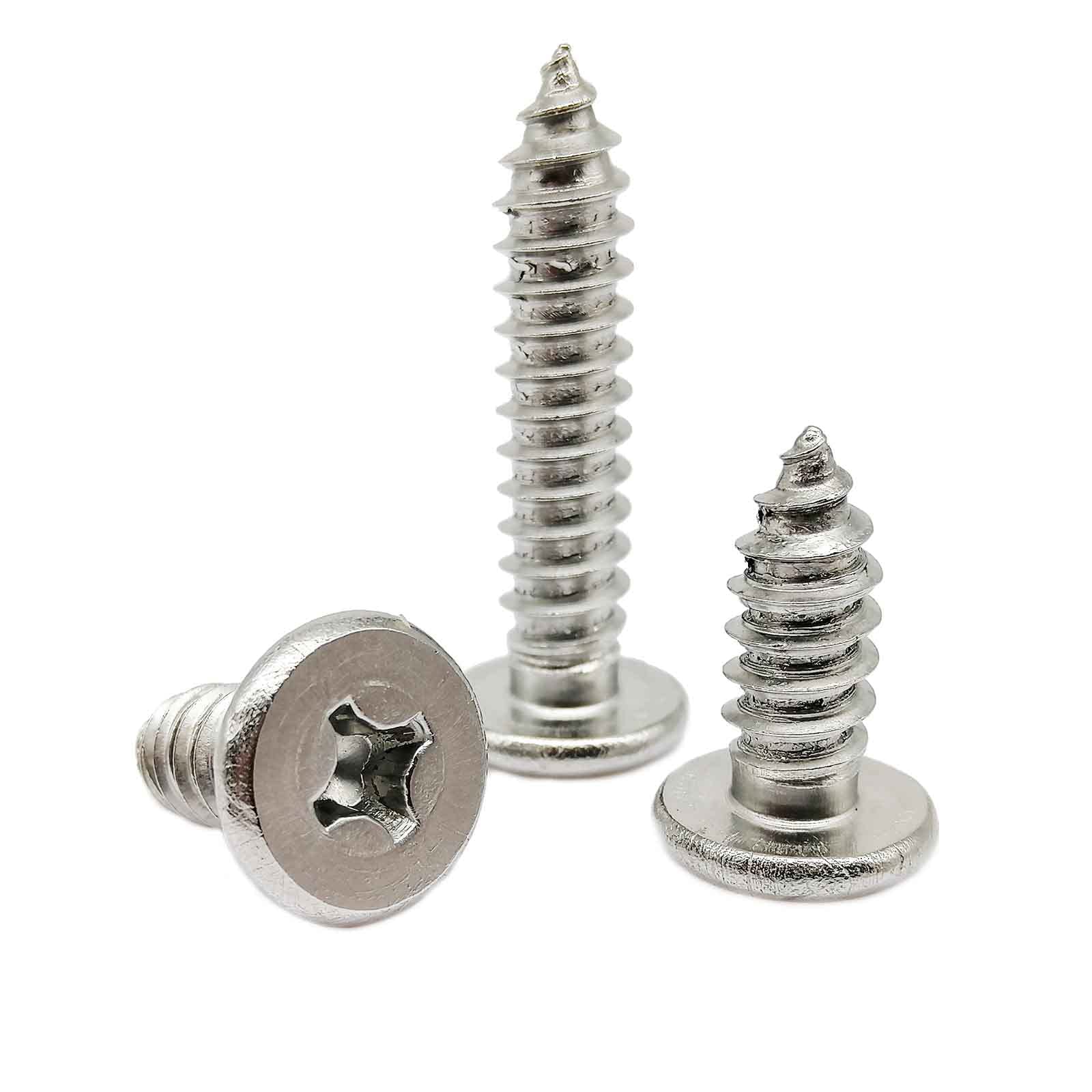 Tornillo Tornillo 10/50 piezas M2 M3 M4 M5 M6 304 Acero inoxidable Cruz empotrada Phillips Ultra delgado Super bajo Cabeza de oblea plana Tornillo de madera autorroscante Tornillo de madera insertos r