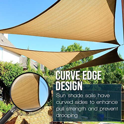 Artpuch 12' X 12' X 12' Triangle Sun Shade Sails 185Gsm Shade Sail Uv Block For Patio Garden Outdoor Facility And Camping #TOP5