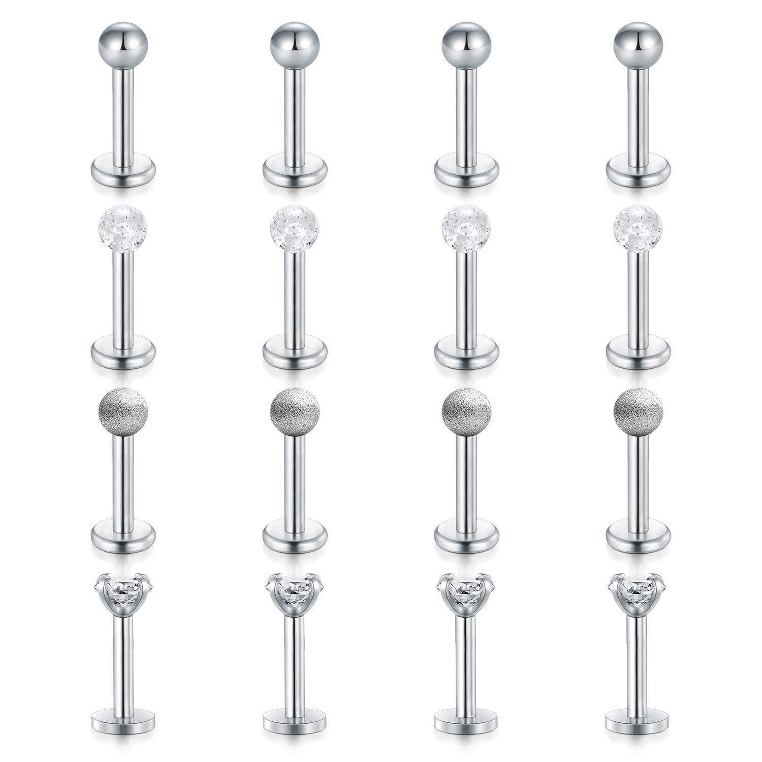 A05: Set 16 pezzi-6 mm-argento