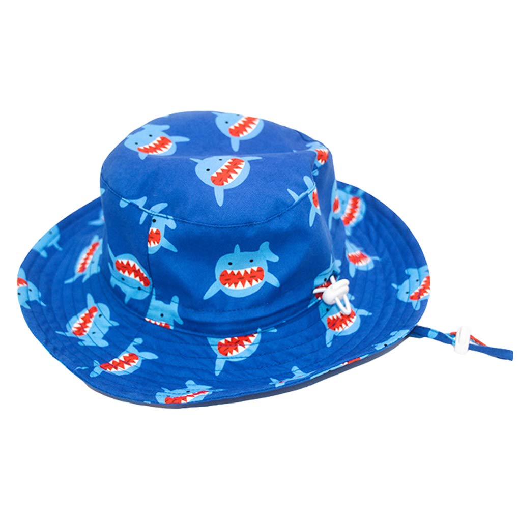 Baby-Boy Sun-Hat Shark Adjustable Breathable-Bucket - Outdoor Toddler Beach Cap