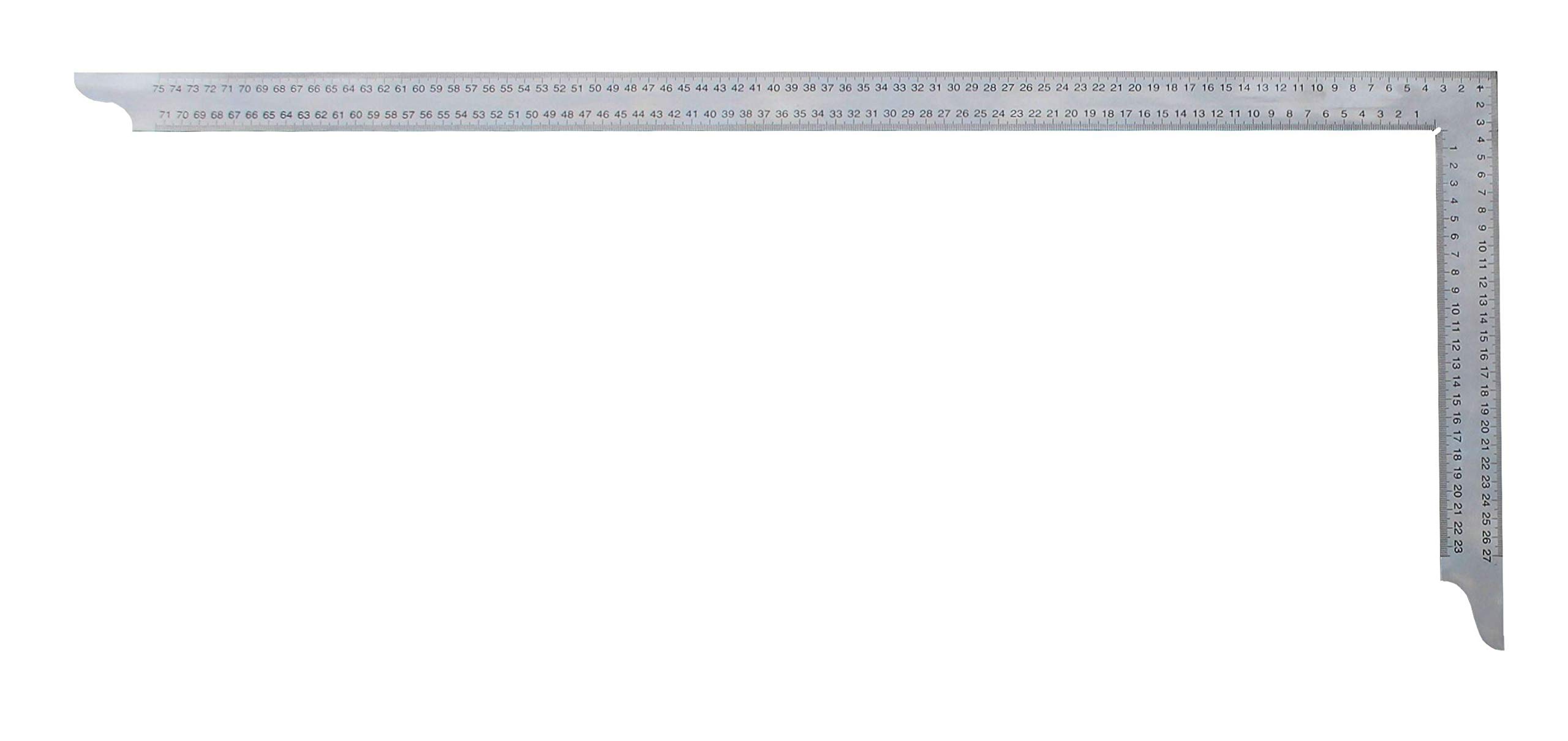 Escuadra de carpintero ZN - Escuadra de carpintero sin soldadura de acero inoxidable, escuadra de carpintero grande con agujeros de marcado & mm escala tipo C, 800 mm