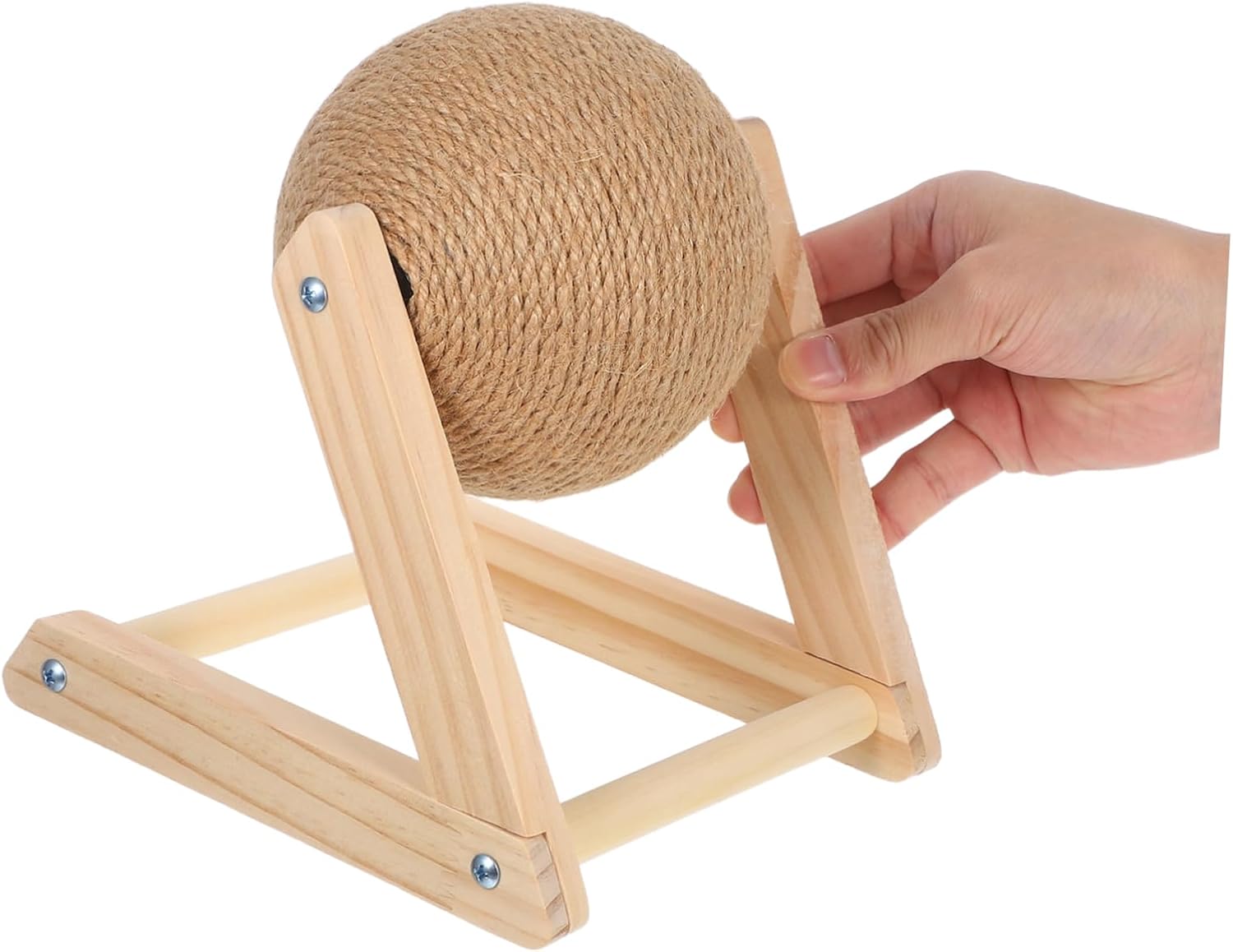 Sisal Cat Scratching Ball with Stable Stand Climbing Globe for Indoor Cats and Kittens Skin Friendly Interactive Plaything to Protect Furniture and Provide Fun Home Entertainment