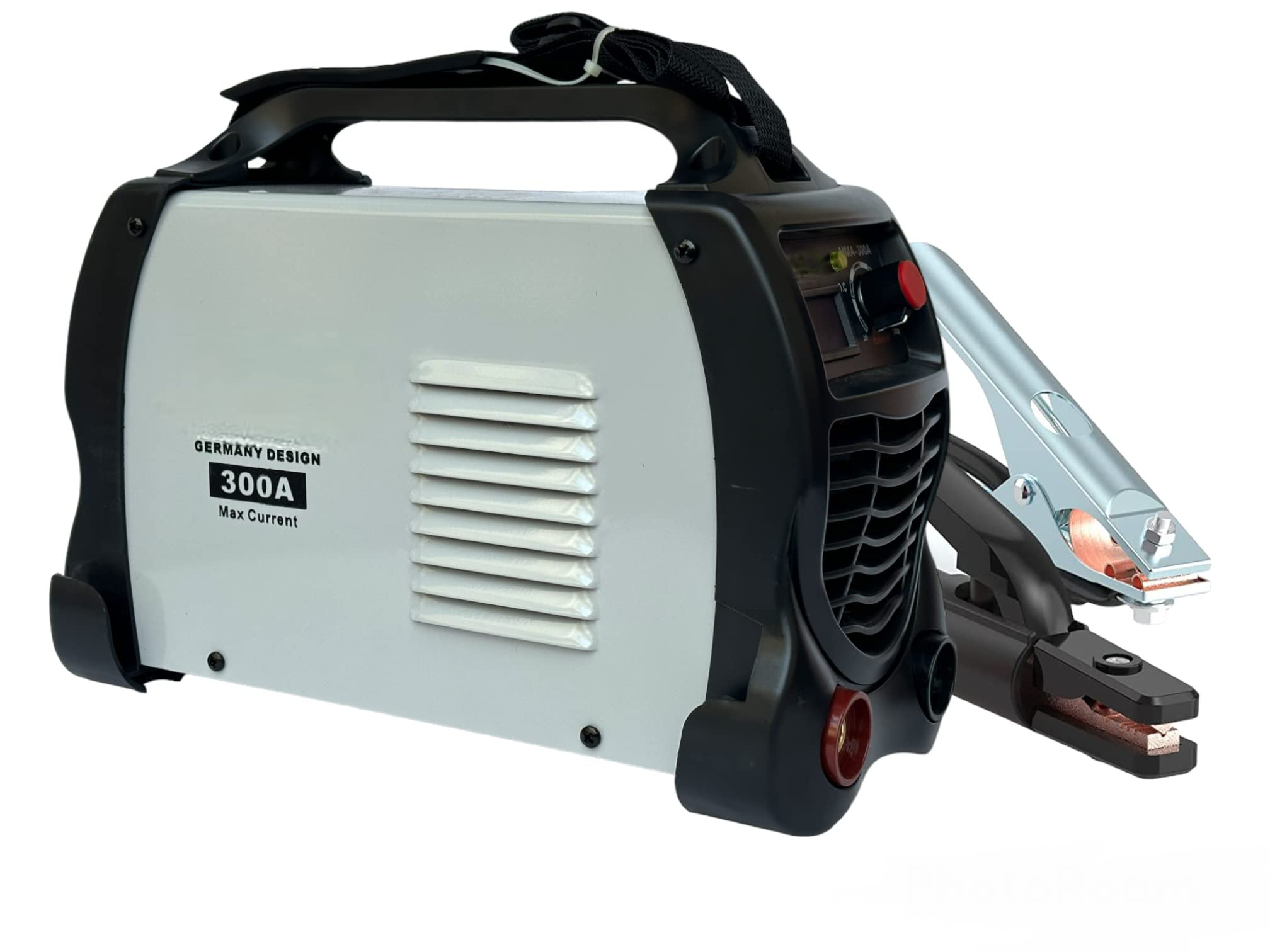 TANIASHOP Saldatrice inverter ad elettrodo 300 Ampere per fabbro con cavi e maschera display LCD digitale saldatrice elettrica portatile leggera