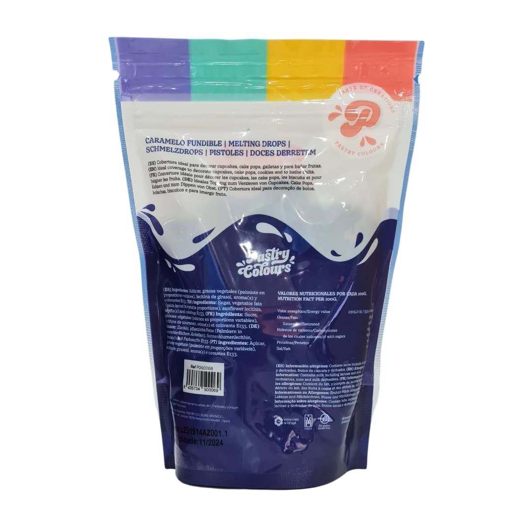 Melts Azúl Chocolate para Fundir Cobertura para Pasteles 250g