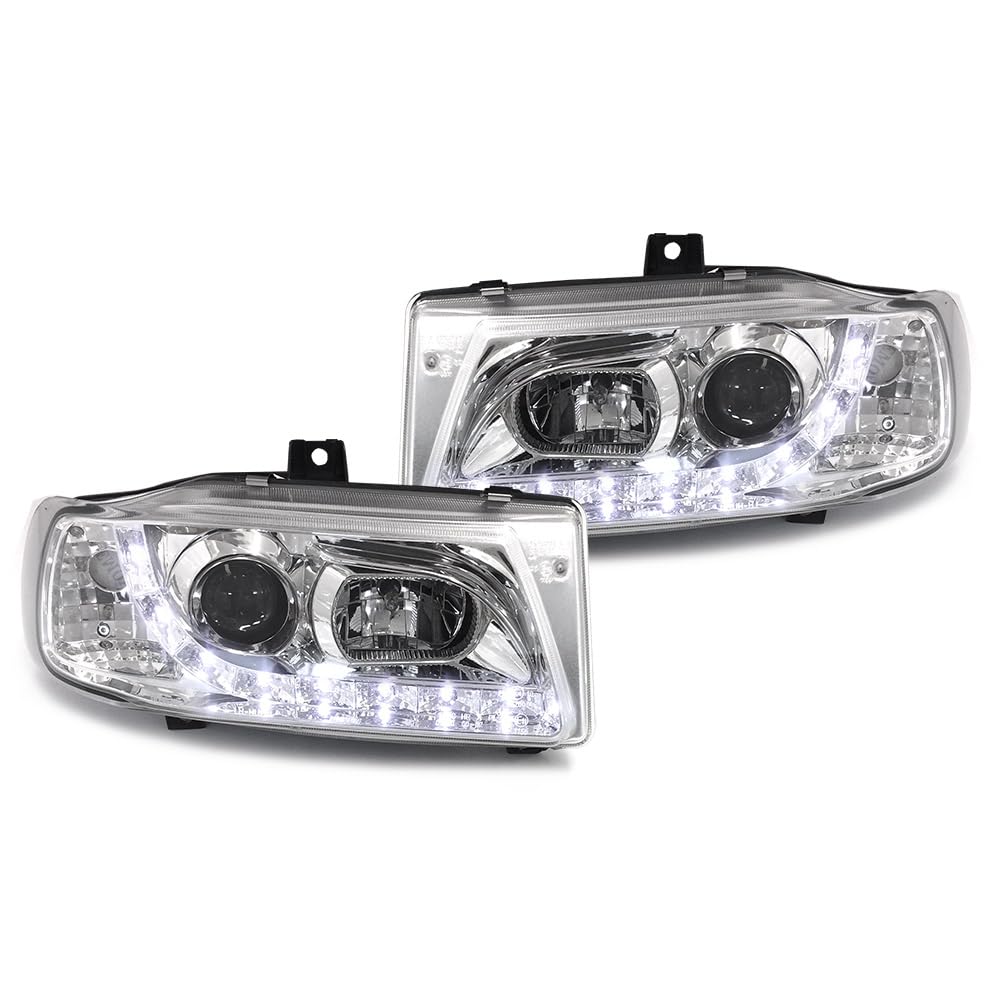 EUROPETUNING - 13626 - PHARES AVANTS CHROME FEUX DEVIL EYES LED COMPATIBLE AVEC SEAT IBIZA CORDOBA 6K 1993-1999