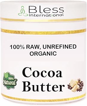 Bless International Beurre de Cacao Pur Bio Brut Non Raffiné Grade A - 450 g
