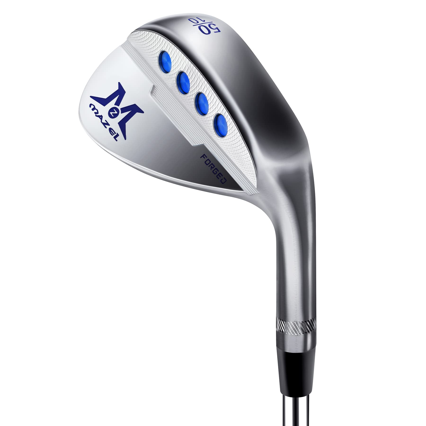 MAZEL Golf Wedges 48 50 52 54 56 58 60 Degree Golf Sand Wedge for Men Right Hand, Stainless Steel Shaft and CNC Milled Face Helps Keep Swing Consistency and Accuracy (Silver, 50, Degrees, Right)