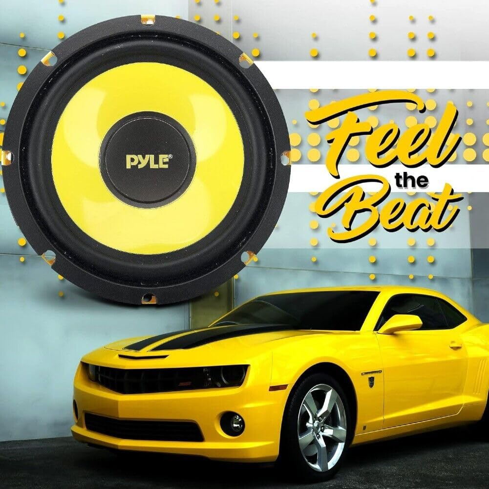 KIT SET PER PYLE PLG81 1 altoparlante woofer midbass da 20 cm 200 mm 8" di diametro, 200 watt rms 400 watt max, 4 ohm, sospensione in gomma, per auto, 1 pezzo