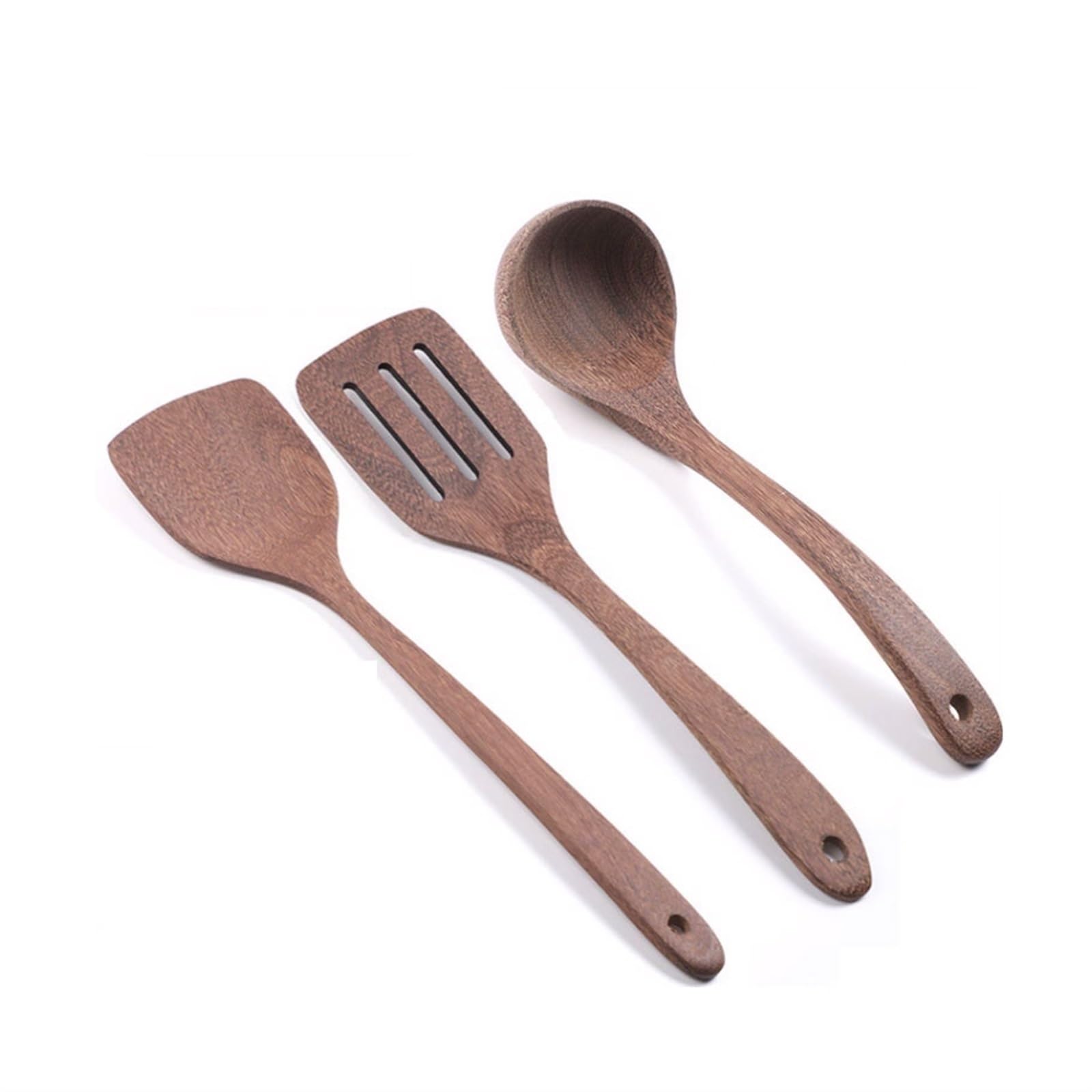 MYUYEE Cooking Utensils Wood Cooking Spoons Spatulas Kitchen Cookware Bakeware Gadgets Tools 3 Pieces Sets