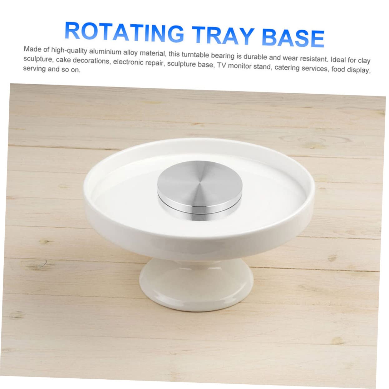 Ciieeo 3 Set Di Cuscinetti Per Giradischi Da Tavolo Base Per Giradischi in Materiale in Lega Di Alluminio Per Espositore Piatto Per Servire Torte 2 Pezzi * 3