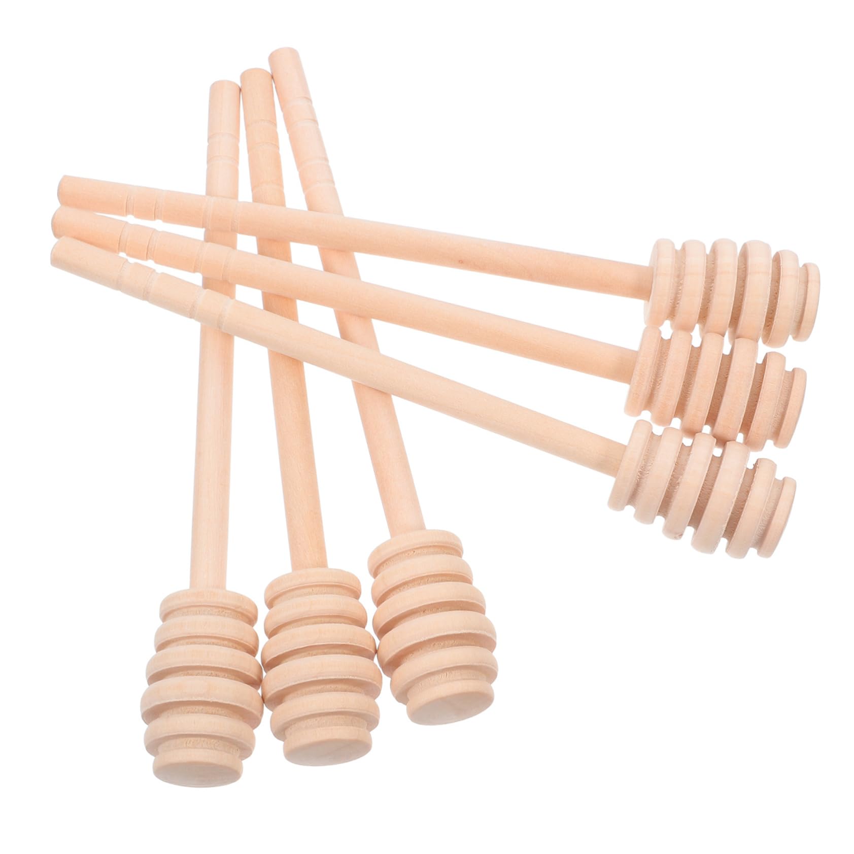 Garneck 6pcs Wooden Honey Stirrer: 16cm Honeycomb Drizzling Wand Reusable Dispensing Dippers Sticks for Syrup Jam Honey