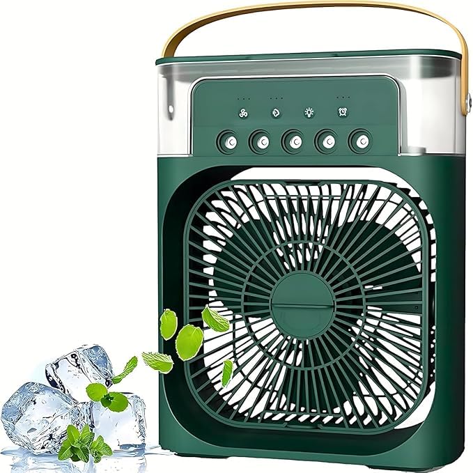 Drumstone Personal Desk Air Cooler with Water Spray – Mini Portable Evaporative Cooling Fan, LED Night Light & 3 Speed Settings, 15-Year Guarantee-image-17