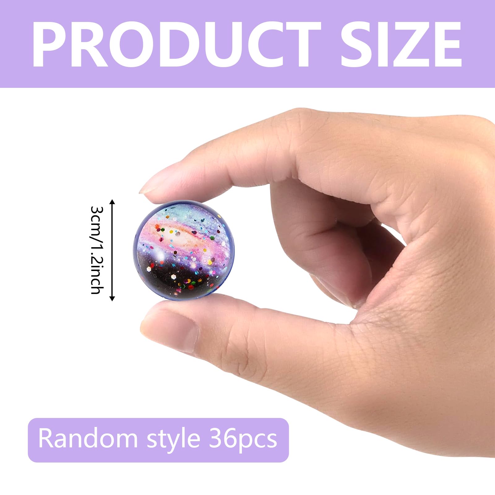 30 Stück Flummies Weltraum Planeten - 32mm Hüpfbälle Für Kindergeburtstage