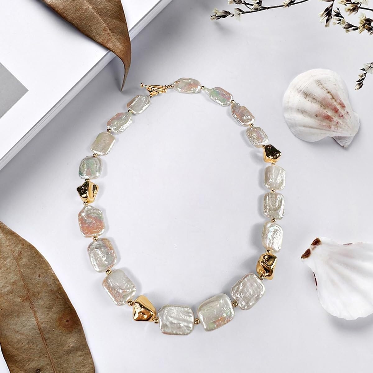 Collana di Perle Accessori di Abbigliamento Collana Di Perle Barocche Da Donna Collana Di Perle Irregolari Collana Di Gioielli Gioielli per le Donne