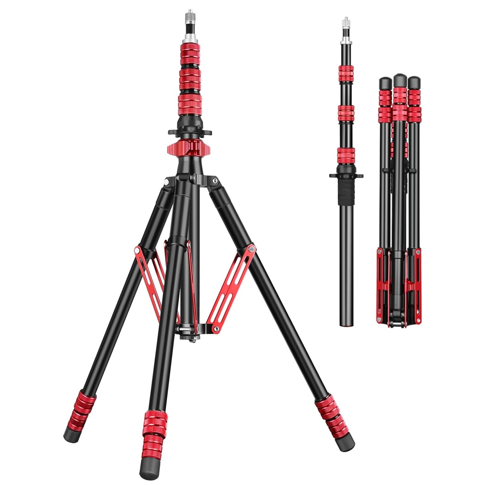 FreeSea Light Stand with Storage Bag, 87.4 inch/2.22m Aluminium Photography Tripod for Reflectors, Softboxes, Flash, Strobe Lights, Umbrellas, Compact