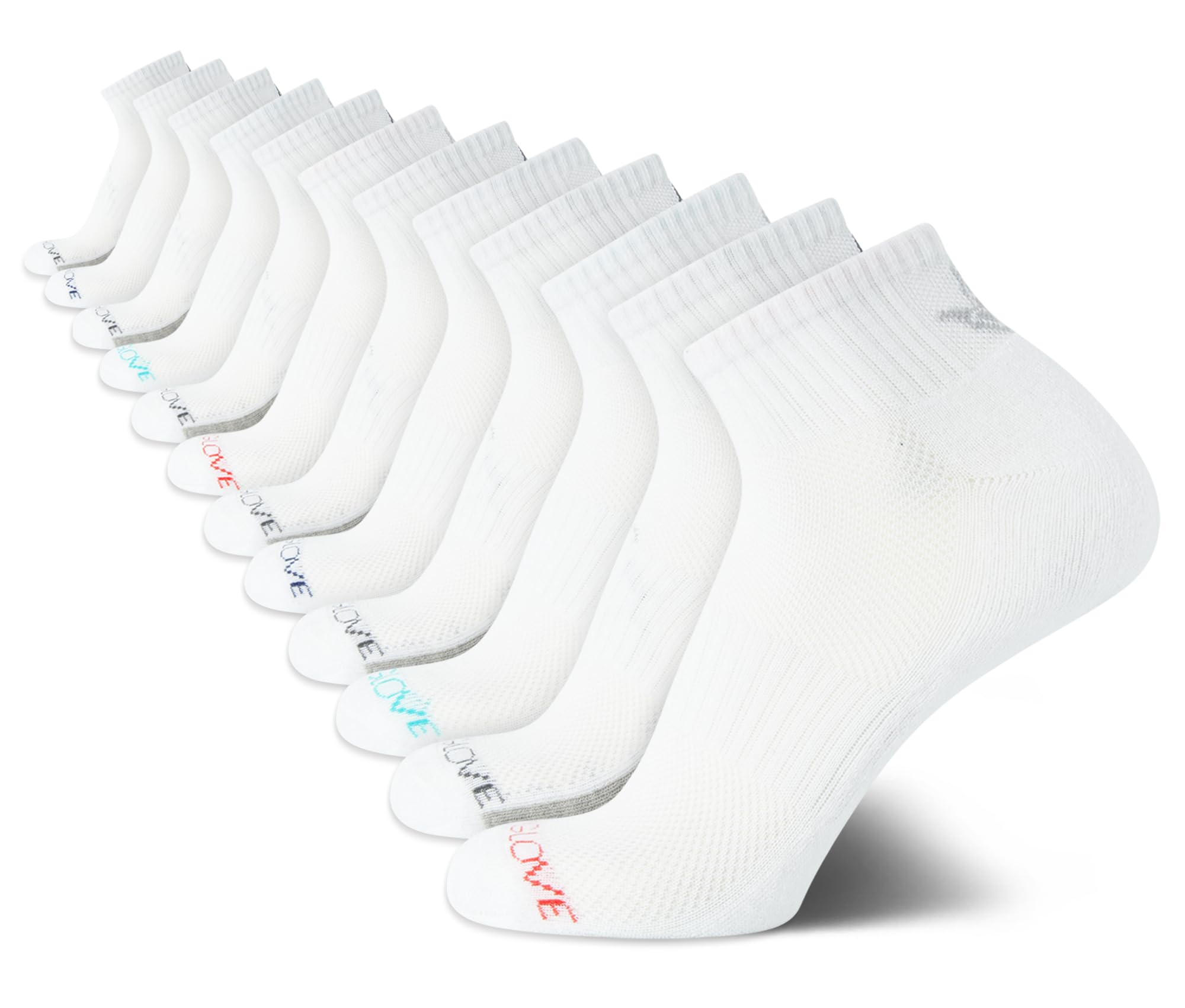 Body Glove Men's Socks - 12 Pack Performance Cushion Athletic Quarter Cut Socks - Running Socks for Men