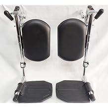 Bariatric Heavy Duty Wheelchair elevating Legs,Aluminum Footplates,for 22-24" Bariatric Sentra EC Heavy-Duty,Deluxe Sentra Full Reclining Wheelchair and HD Transport Chairs,STDSELR-TF,1Pr