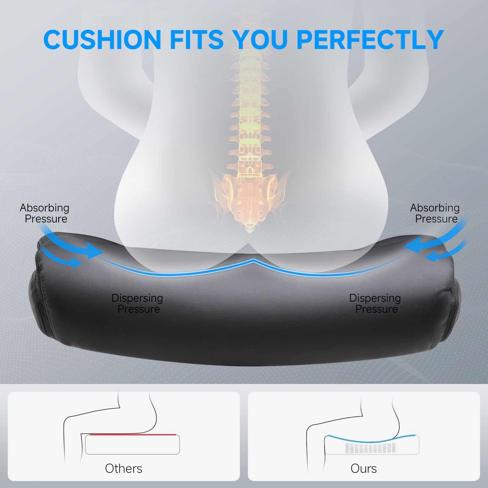 COMHOMA Silla de Oficina ergonómica con reposabrazos Plegables y Respaldo Alto, función basculante, Altura Regulable, Piel Resistente a los arañazos