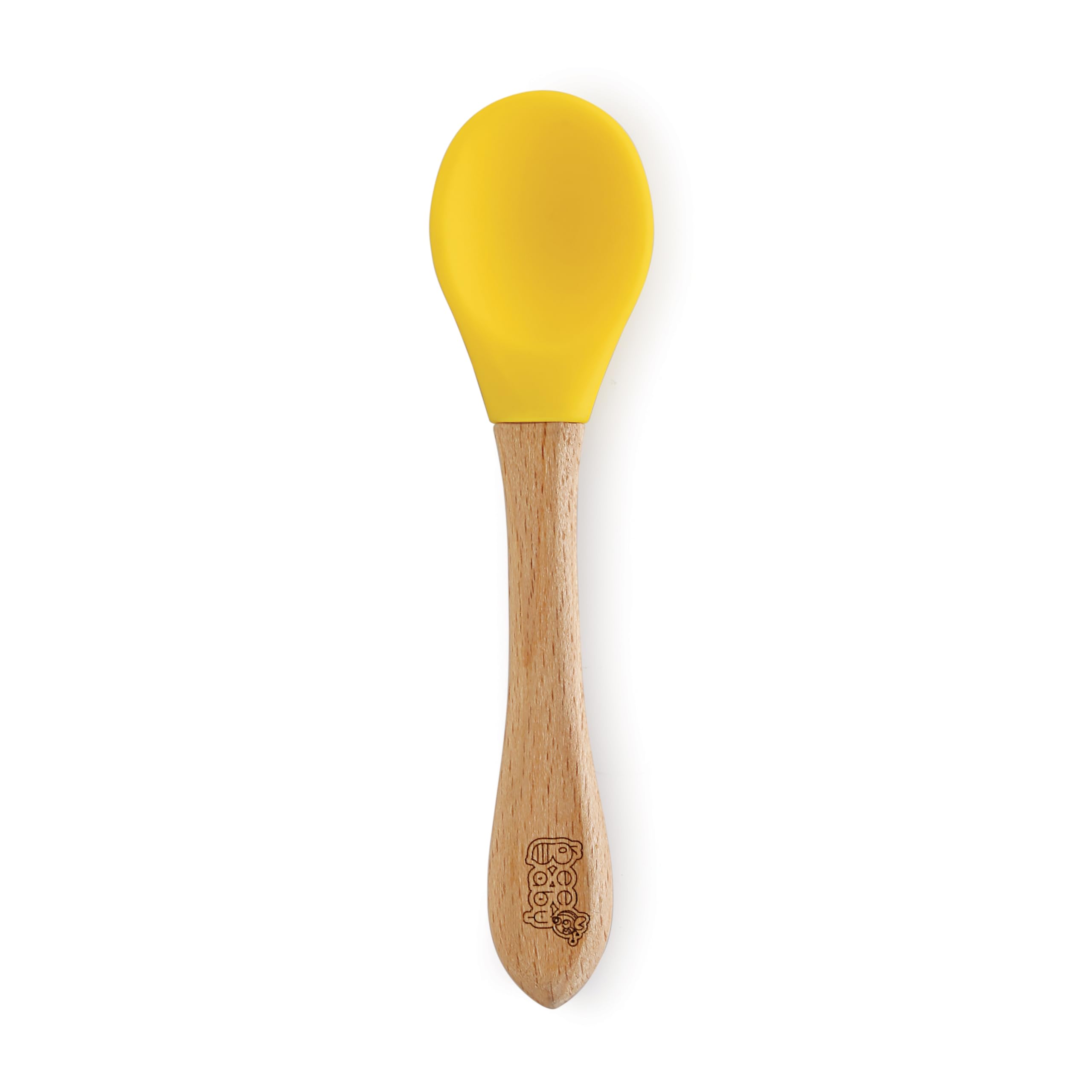 BeeBaby Nurture Bambu Wooden and Silicone Baby Feeding Spoons. 100% BPA Free Silicone Tip Weaning Spoons for Kids & Toddlers. Food Grade, Infant & Environmental Safe 6 Months+ (Nurture - Yellow)-image-30