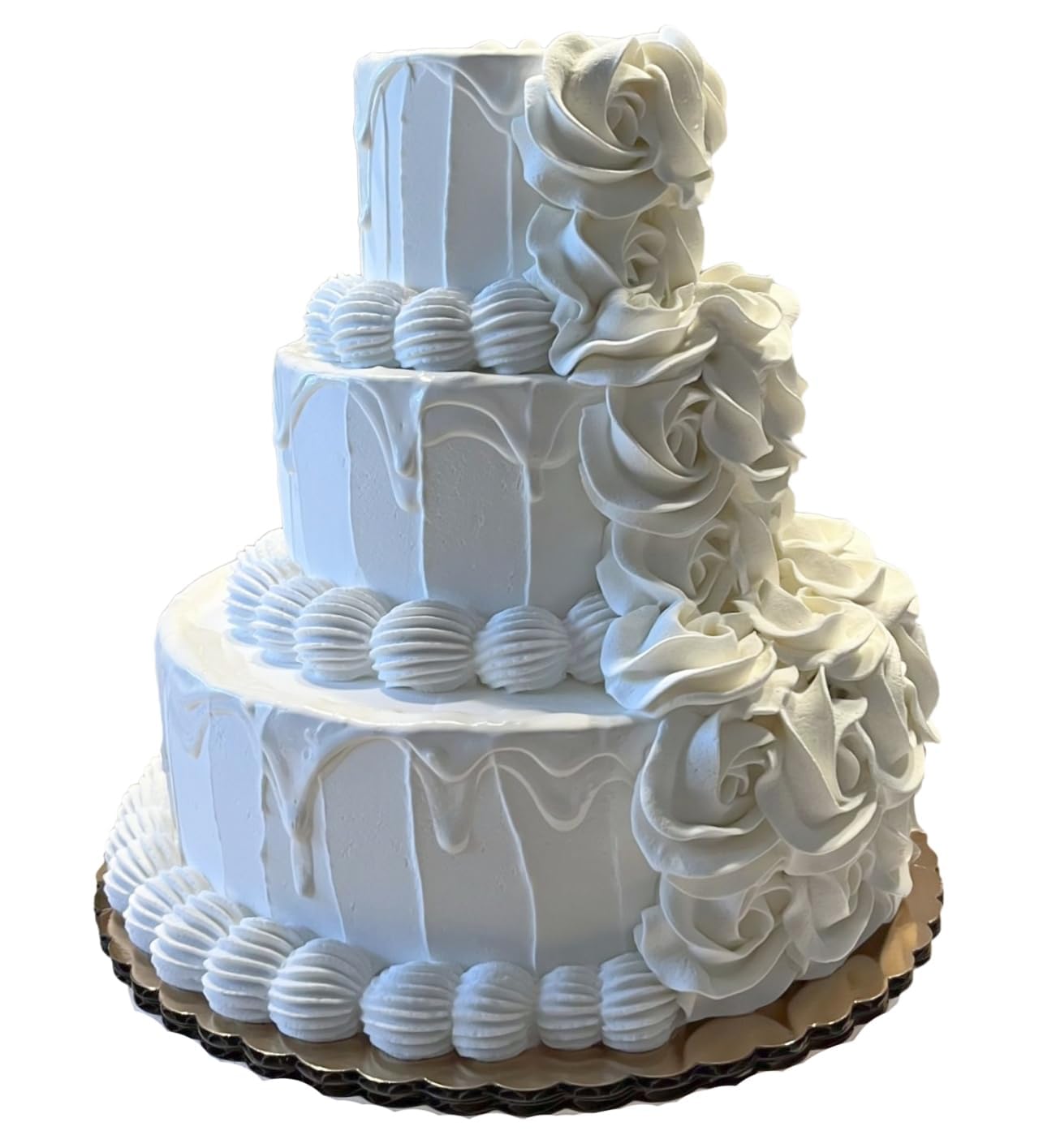 Amazon.com: Fake Wedding Cake Ivory 3 Tier Cake Handmade by Dezicakes ...