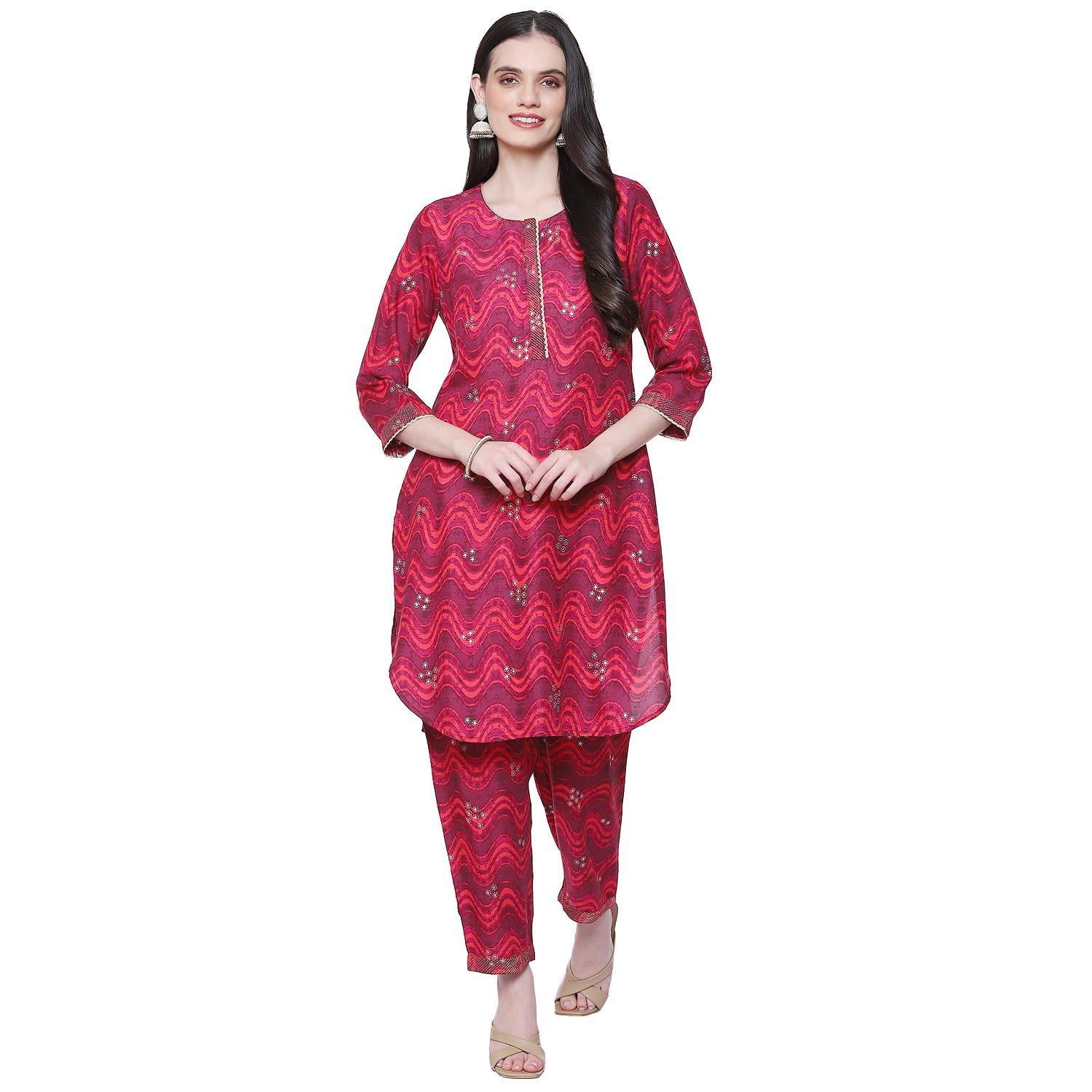 Rangriti Women's Rayon Kurta Set in neutral