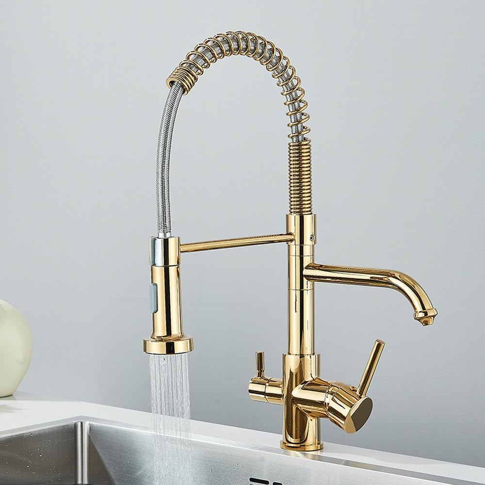 ZQFHSX Rotating Kitchen Faucet with 360° Swivel Spout for Easy Sink Access and Installation