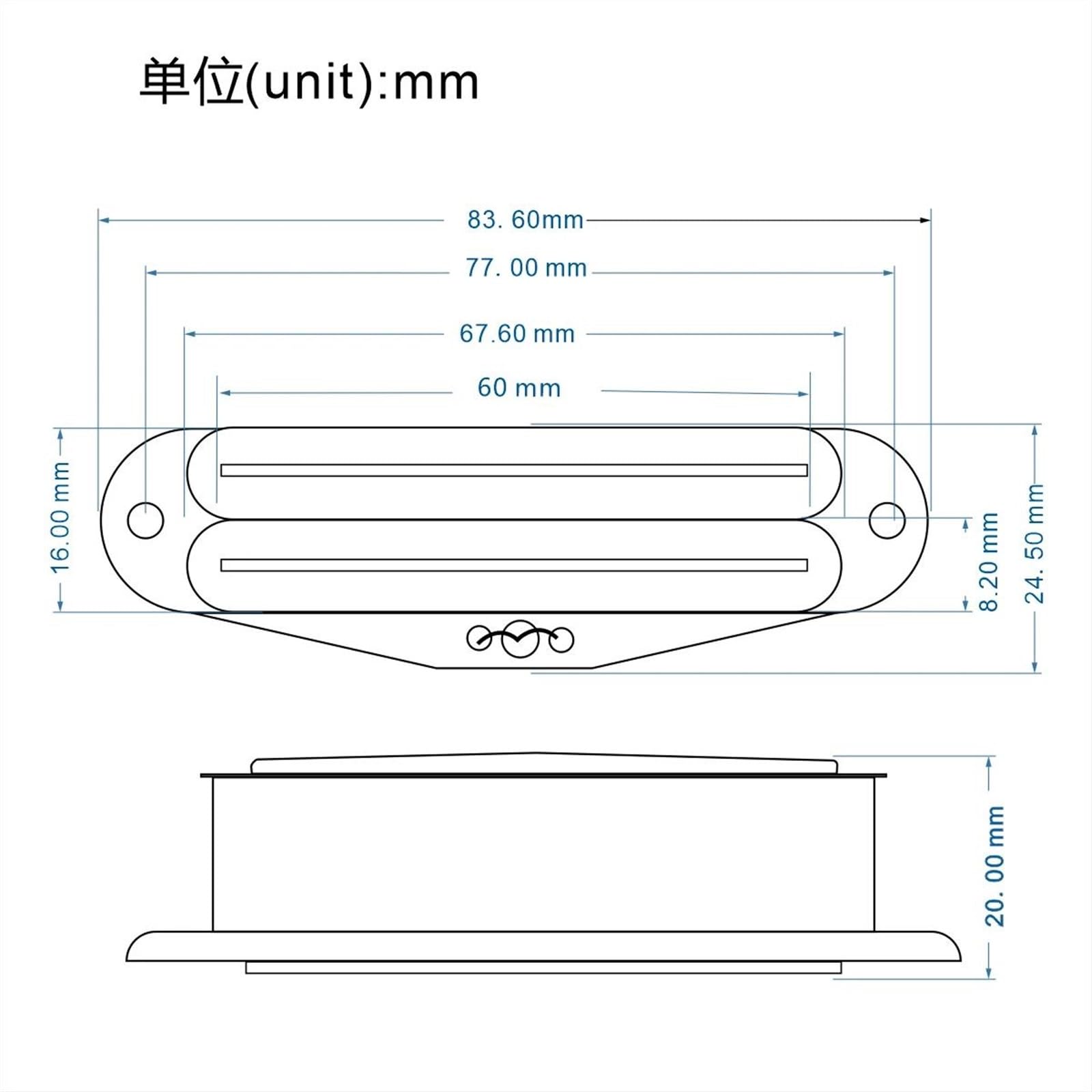 Juego de pastillas de guitarra de bobina única pista Humbucker de cerámica Pastilla Instrumento Guitarra(White Set)