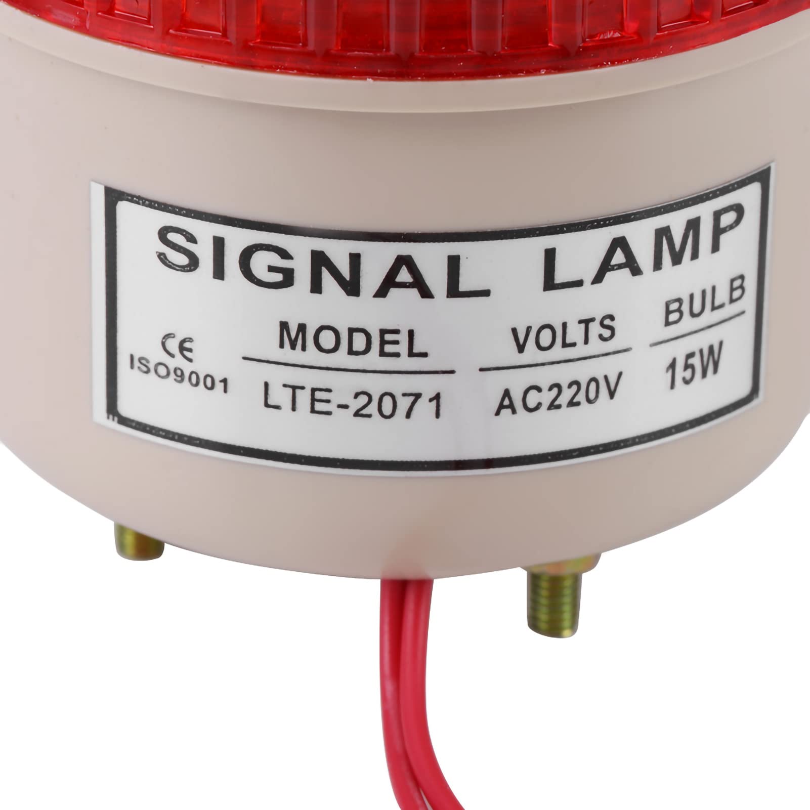 LED-Blitzlicht Warnleuchte Industrielle Werkzeugmaschine Rot Grün Blau Gelb 15W AC 220V, für Werkzeugmaschinen, Ausrüstungen (Rot)