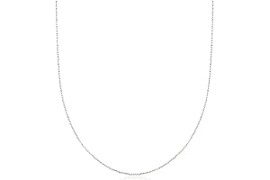 0.7mm 14K White Gold Rope-Chain Necklace