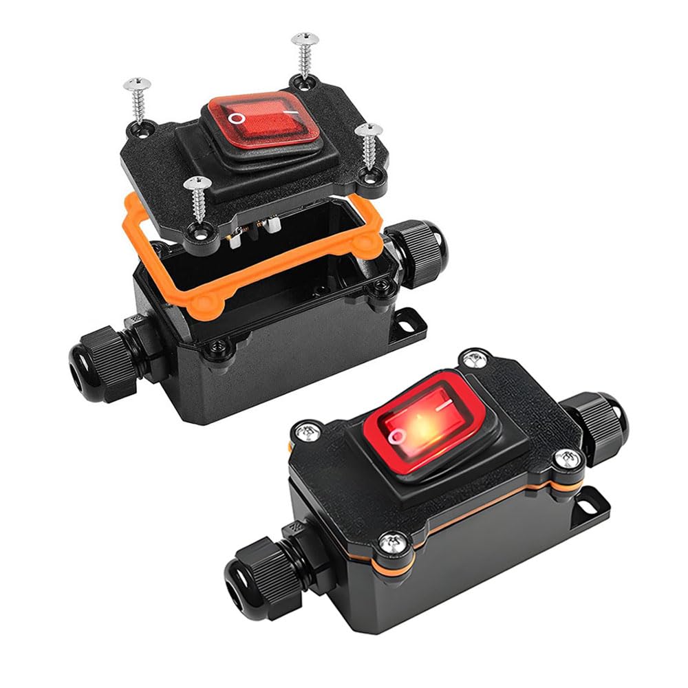 ぜんちゃん　屋外用 Amazon.co.jp: GLOWZEN 防水スイッチ 電源 16A-20A/12V-24V 両側