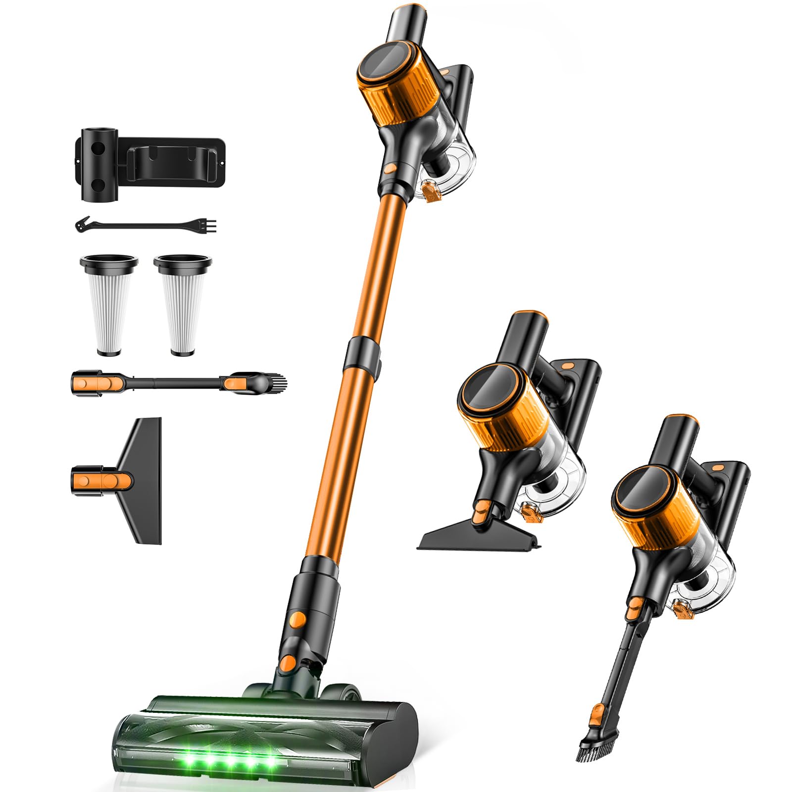 Aspirapolvere Senza Fili 8-in-1 40Kpa - Leggero 1,3kg Con Display LED E Spazzola Anti-Groviglio - Autonomia 45min Per Peli Animali E Pavimenti