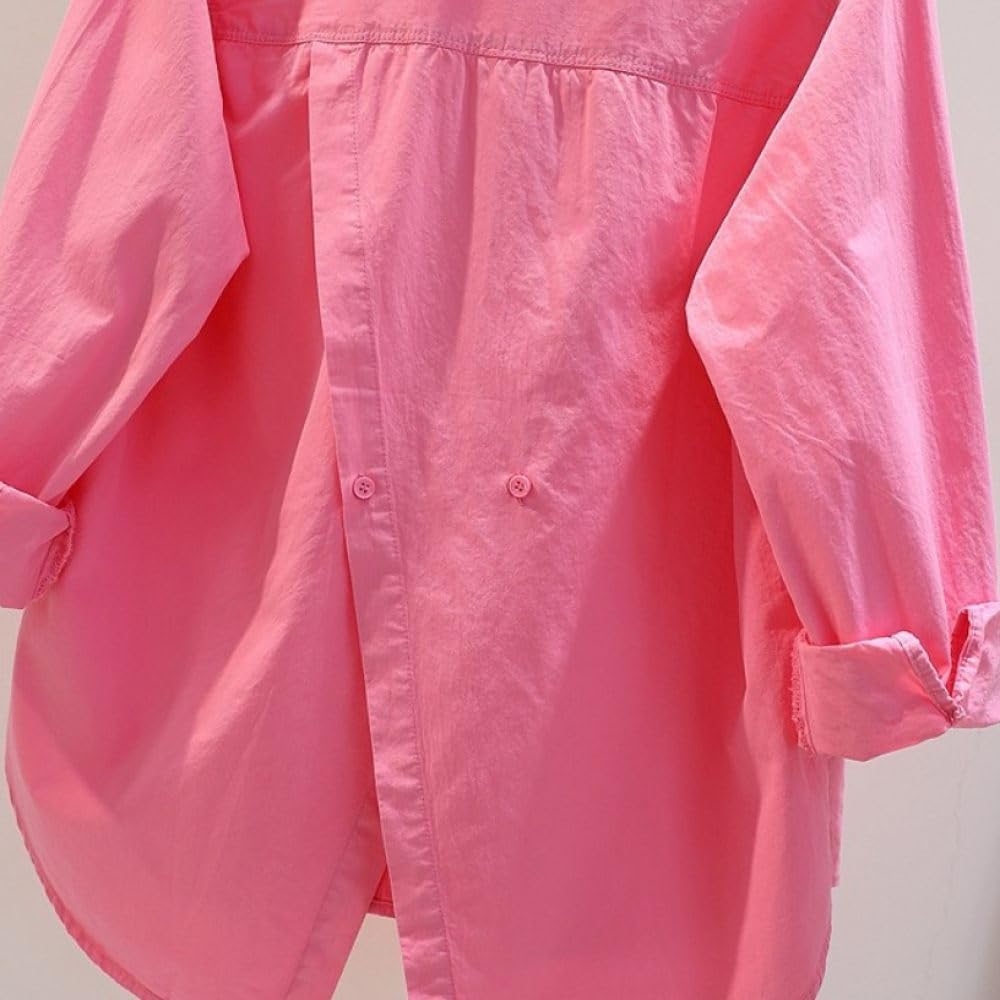BROLEO Damen Oberteile,Damen-Leinenbluse, Übergroße Sommer-Langarmhemden, V-Ausschnitt-Oberteile, Elegante Bluse, T-Shirt-Jacke, Lockere Bluse, Tunika, Sweatshirt-Oberteile Für Frauen