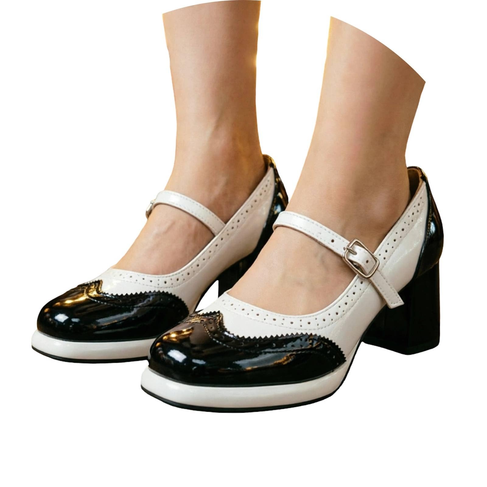 Scarpe da donna per Oktoberfest, Mary Jane, con tacco a blocco, con plateau, eleganti, comode, per matrimoni, ufficio e feste