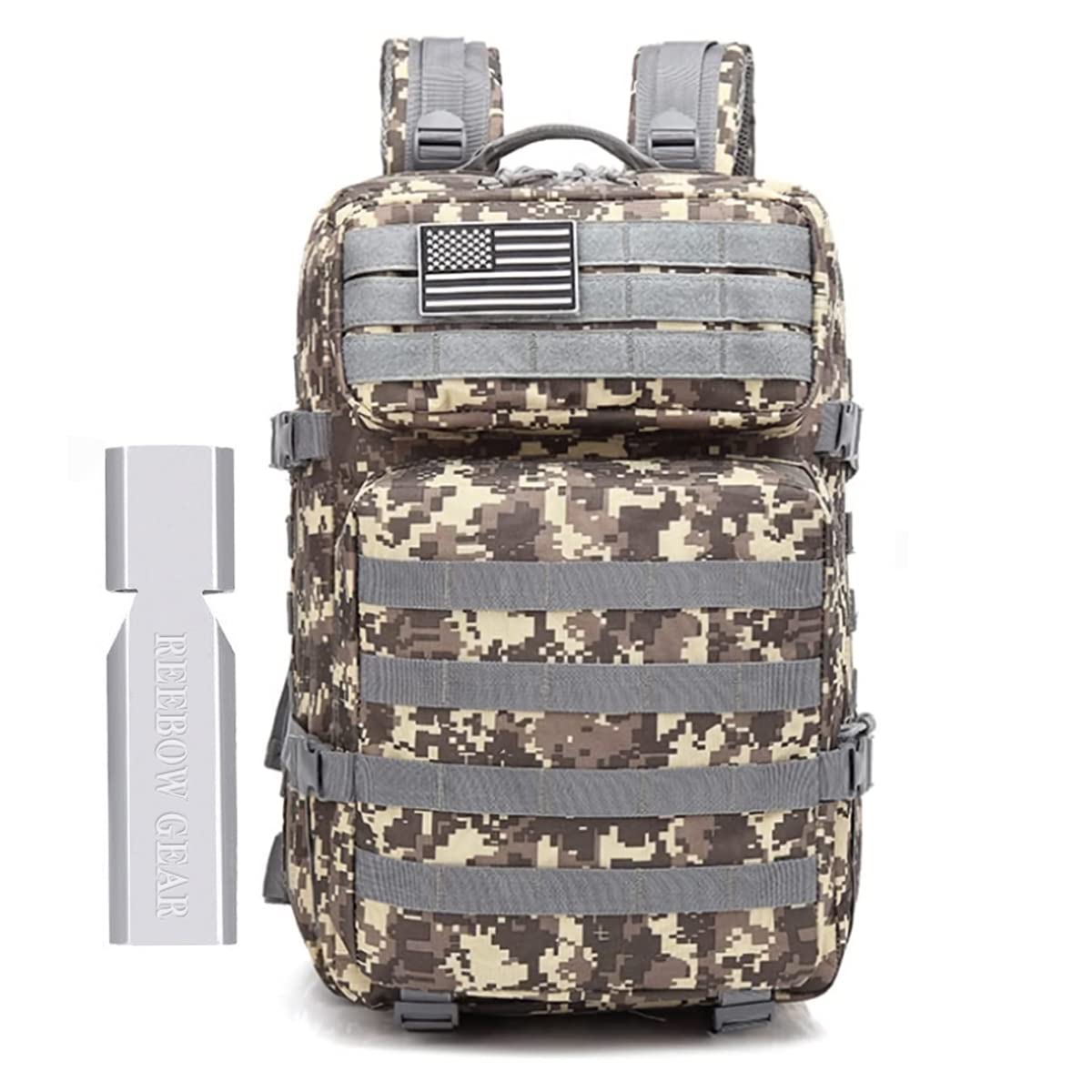 REEBOW GEAR Plecaki kempingowe turystyczne 45 l, plecak taktyczny, duży, 3 dni, plecak taktyczny, wytrzymały plecak Molle Army Assault Pack na polowanie, trekking, kemping, inne aktywności na świeżym