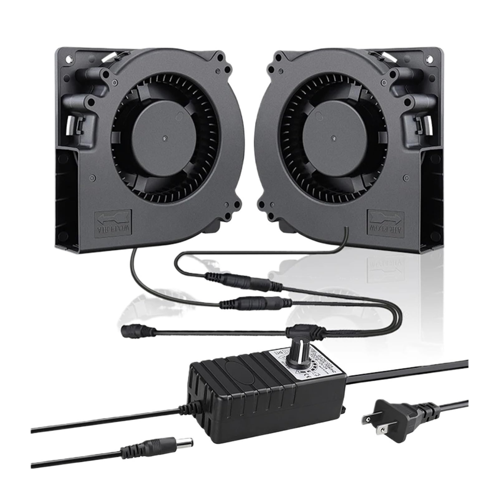 JJKKOZVQF 1PCS 120MM Turbo Blower Fan DC 5V 12V 24V Radial Fan 120x120x32MM Fan(5V USB 1500RPM)
