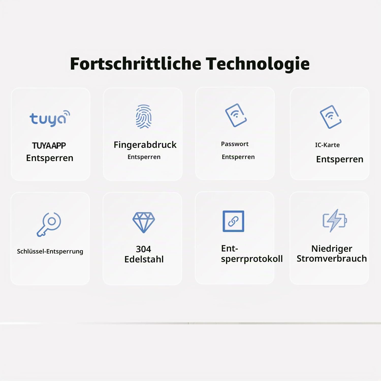 Türschloss Fingerabdruck,Elektronisches Türschloss Haustür Code,Smart Lock SchließZylinder 60mm,Fingerabdruck Schloss Mit Bluetooth und App,mit 2 Schlüssel,4 IC-Karte,für Türen von 60-90 mm(Schwarz)