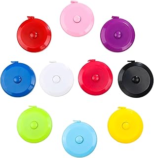 Tape Measure,10 Pack Measuring Tape for Body Measurements Retractable,60-inch 1.5 Meter, Small Push Button Dual Sided Tape Measure Body Measuring