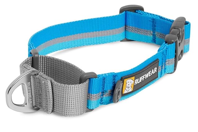Foto 4 de 8 de RUFFWEAR Collar para Perros Web Reaction de Tejido Técnico, Collar Martingale Ajustable - Azul Noche, 23”