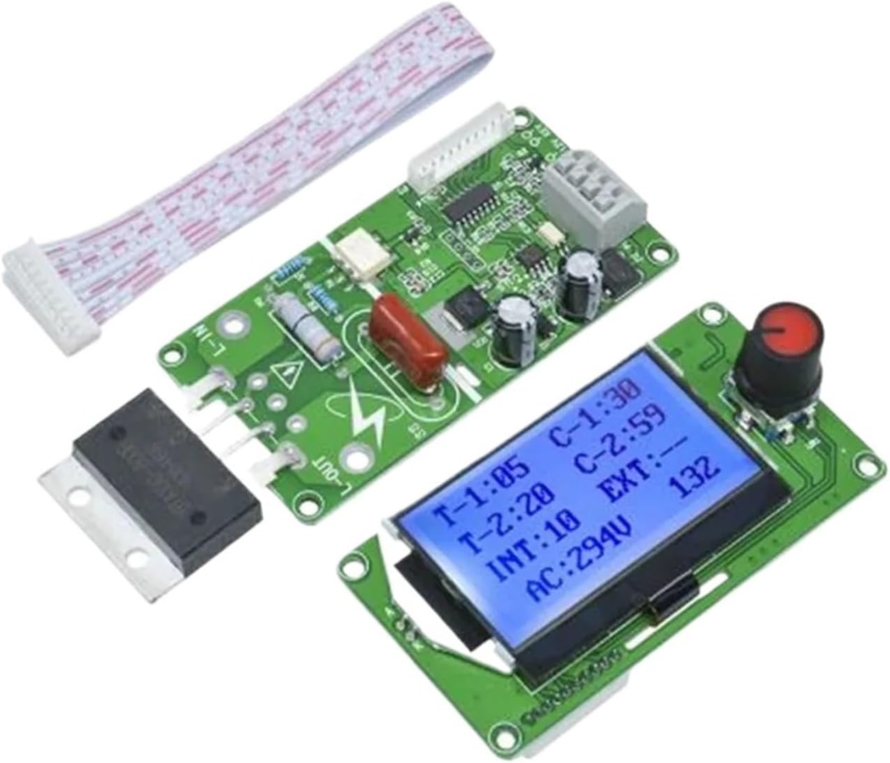 40A 100A LCD Digital Dual Pulse Encoder Spot Welder Control Board Module DIY Set for 18650 Lithium Battery Group Welding(40A)