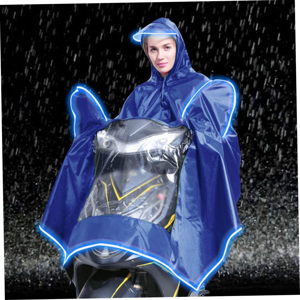 Motorbike Waterproof Rain Cape Coat Electric Mobility Scooter Motorcycle Raincoat Rain Poncho Rain Rainwear with Mirror Slots Reflective — view 3