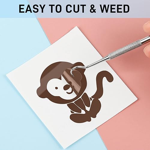 Miniatura 9 de iImagine Vinyl Rollo de vinilo permanente blanco mate de 12 pulgadas x 42 pies, rollo de vinilo adhesivo permanente para siluetas, cortadores de