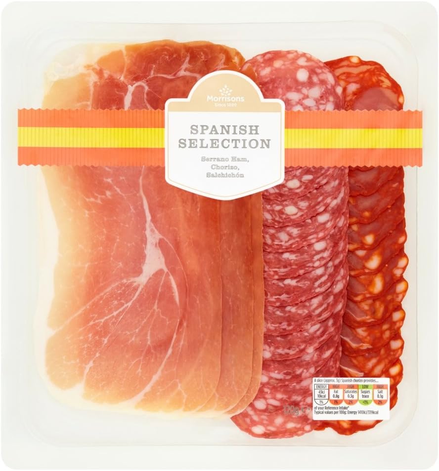 Morrisons Spanish Selection Ham and Chorizo, 120g