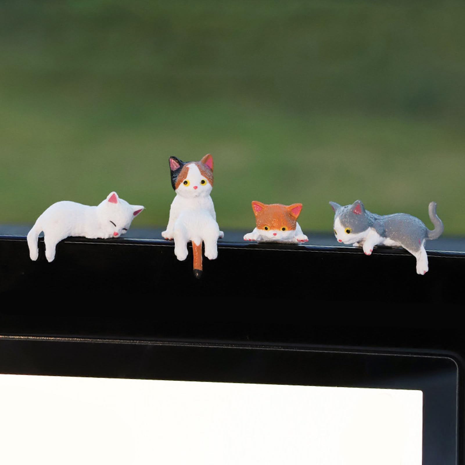 Mini Ornements De Chat En Résine Fabriqués À La Main 12PCS Décoration De Tableau De Bord De Voiture